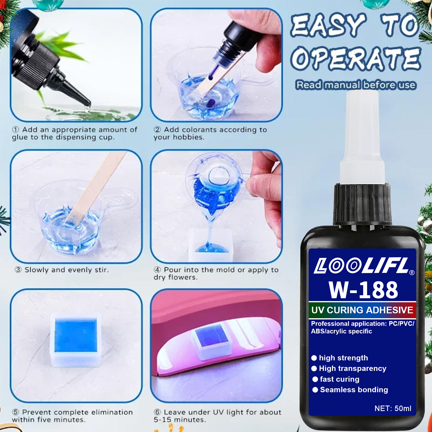 LOOLIFL 188 Strong 50ml UV res – Resin Art Lamp Bewertung und Preis