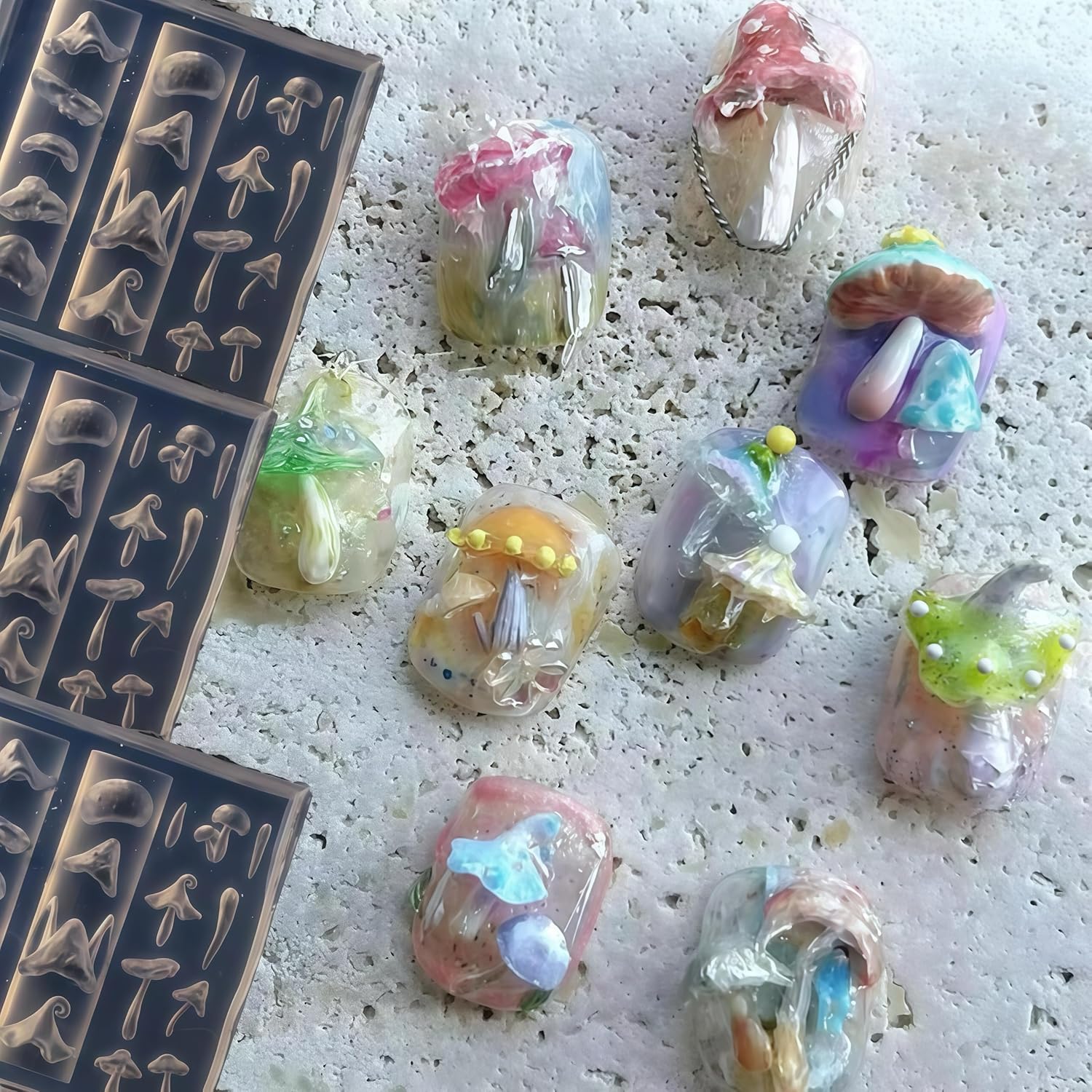 3D Mushroom Nail Mold Silicone – Resin Art Images Bewertung und Preis
