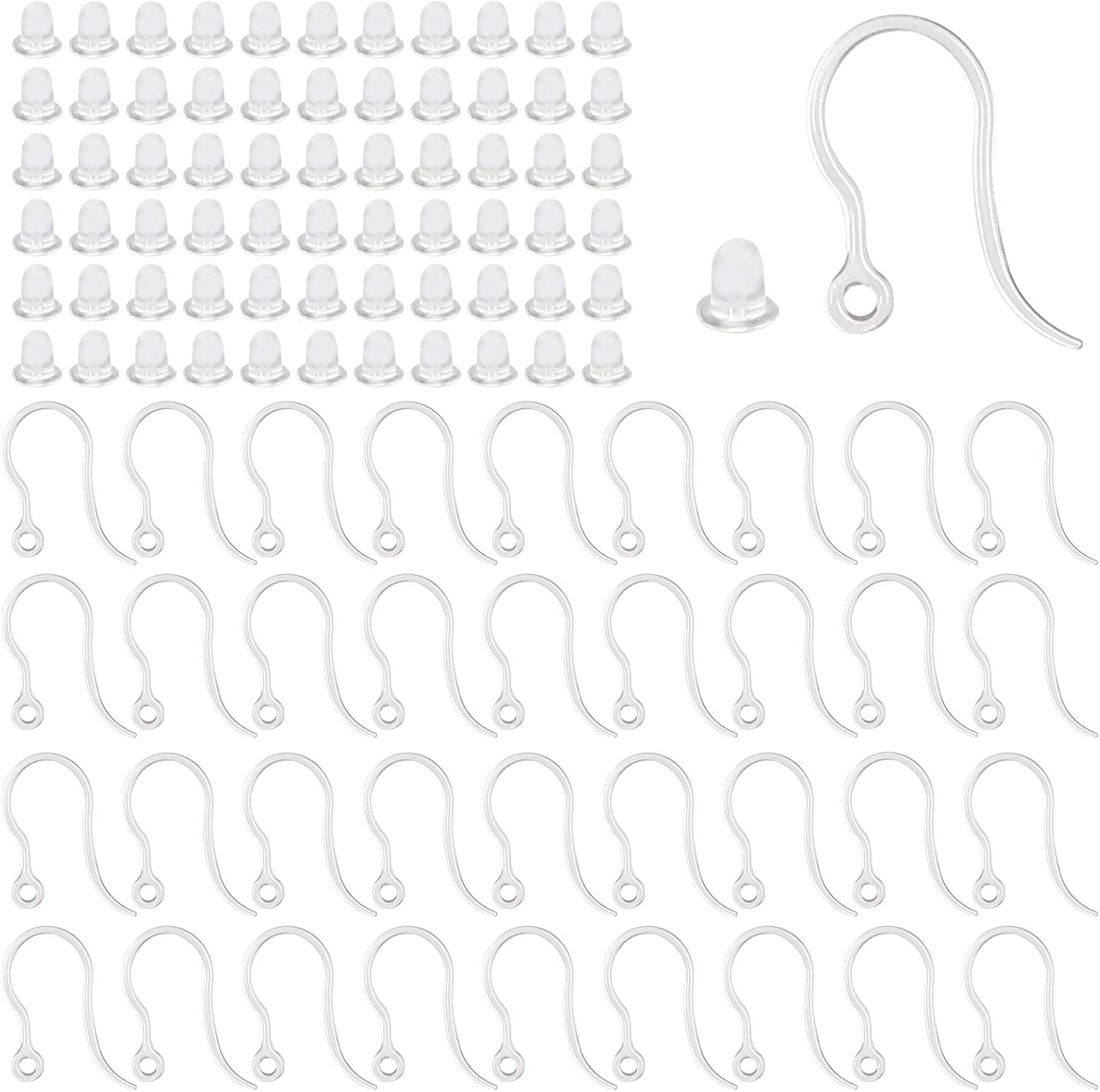 40pcs Clear Plastic Earring Ho – Resin Art Handmade Bewertung und Preis