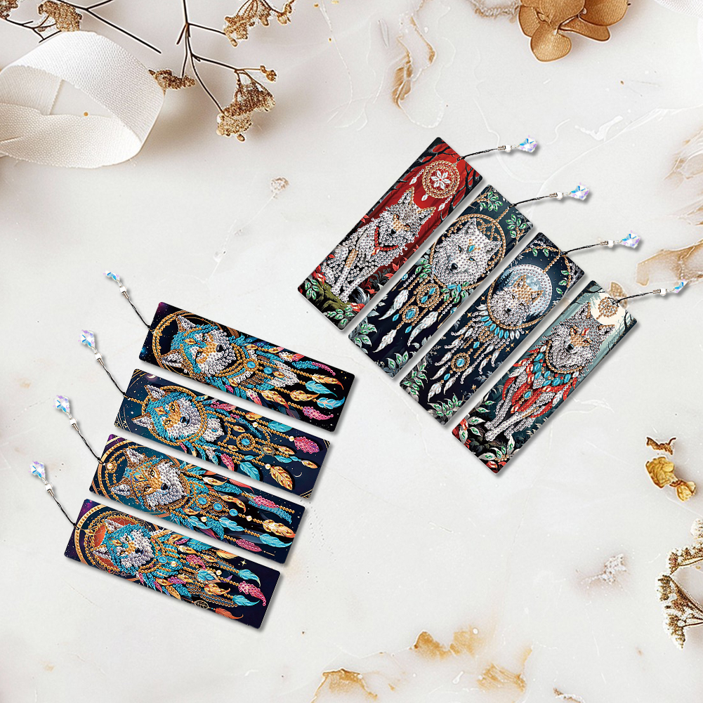 8Pcs DIY Wolf Diamond Painting – Resin Art Bookmark Bewertung und Preis