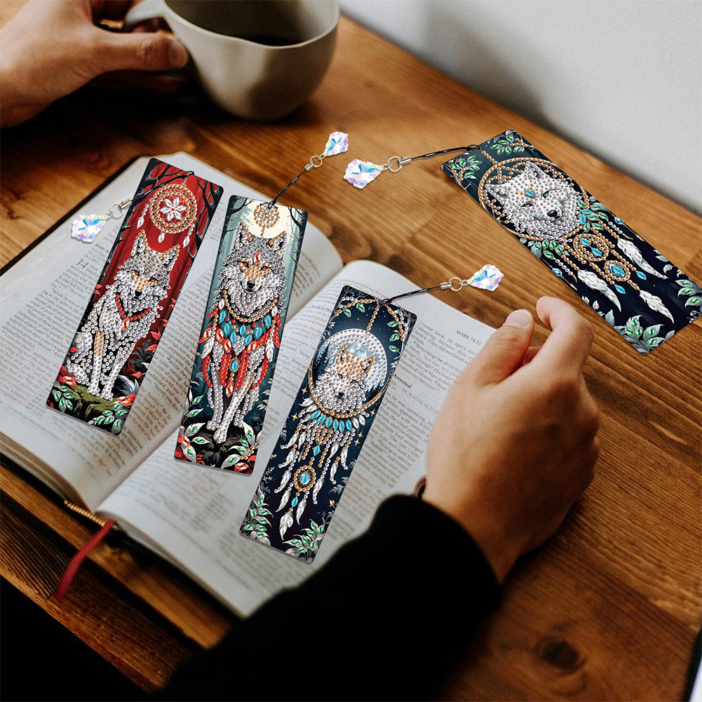 8Pcs DIY Wolf Diamond Painting – Resin Art Bookmark Bewertung und Preis