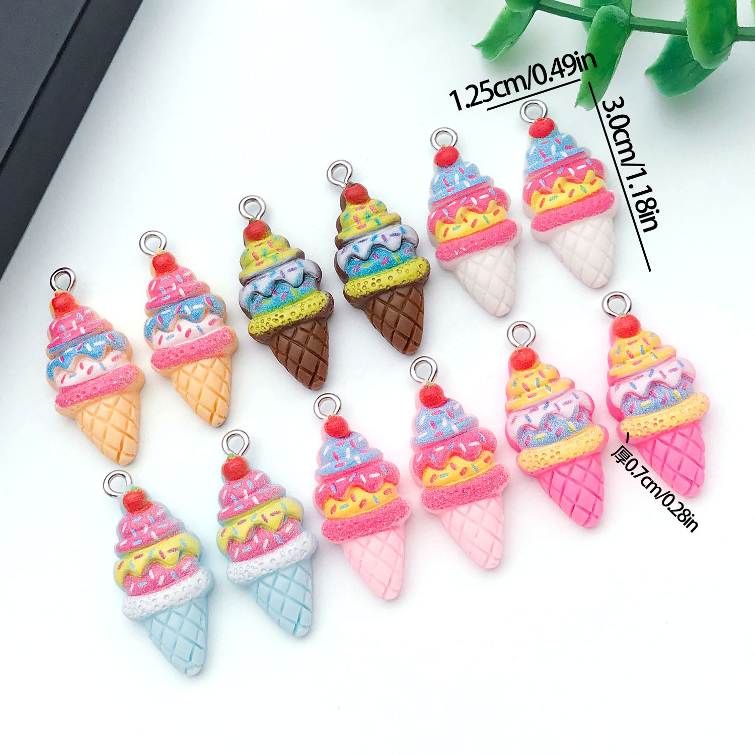 5/12pcs Resin Strawberry Ice C – Resin Art Keychain Bewertung und Preis