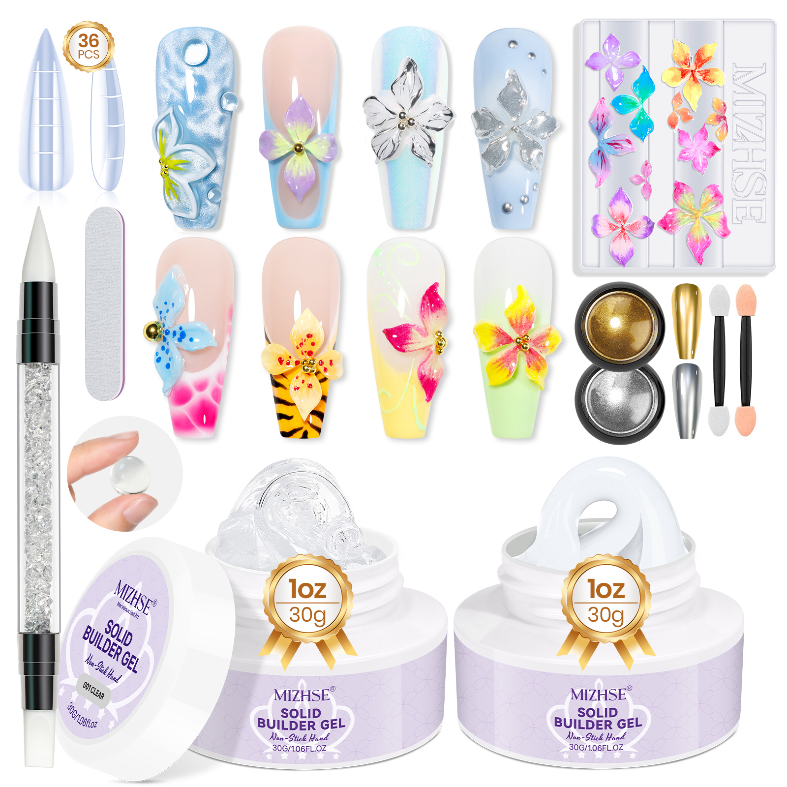 MIZHSE Builder Nail Gel White  – Resin Artist Bewertung und Preis