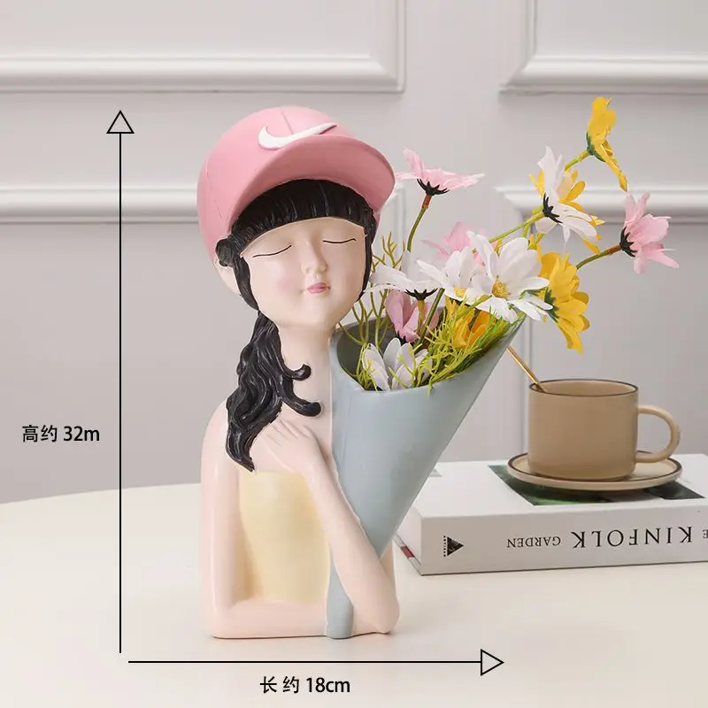 Nordic Flower Girl Art Vase Or – Resin Art Dining Table Bewertung und Preis