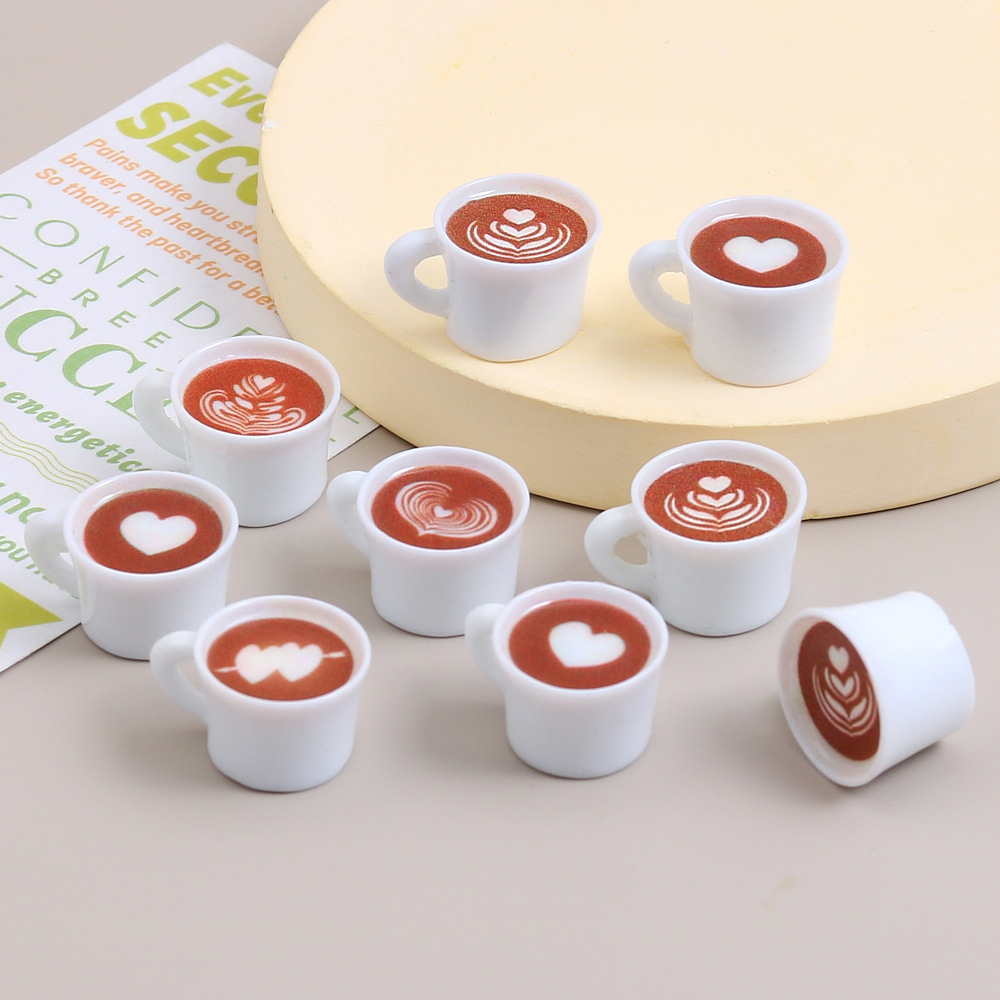 10pcs Love Heart Coffee Cup Re – Resin Art Keychain Bewertung und Preis