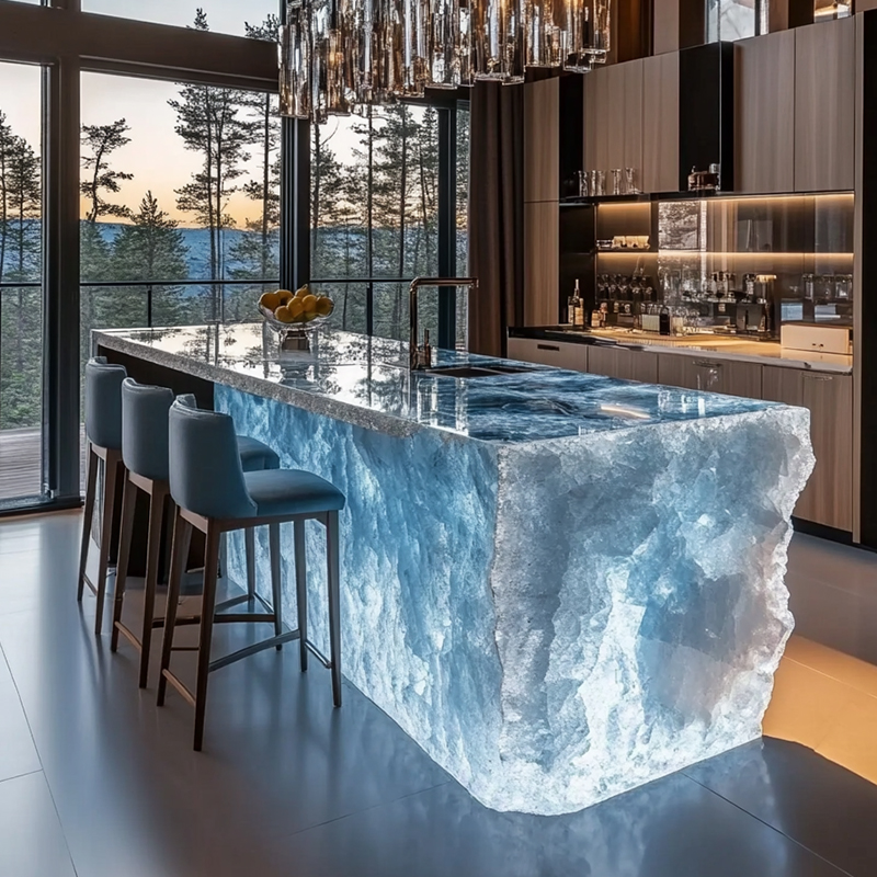 Modern light luxury home villa – Resin Art Dining Table Bewertung und Preis