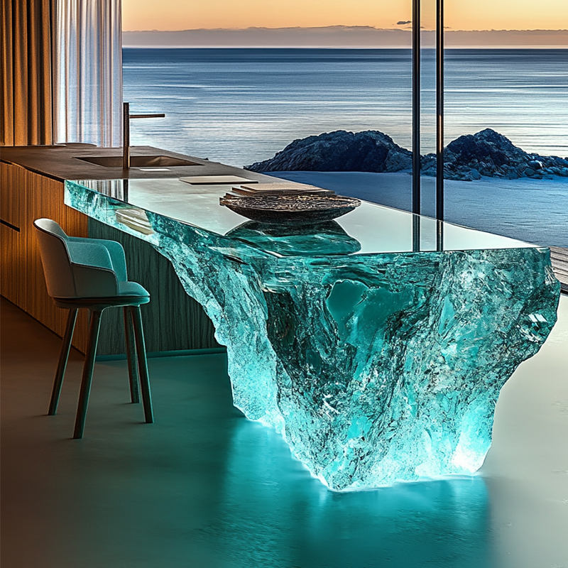Modern light luxury home villa – Resin Art Dining Table Bewertung und Preis