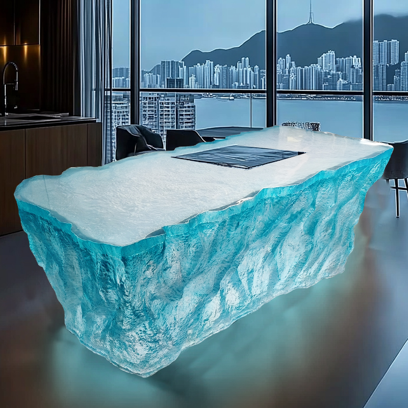 Modern light luxury home villa – Resin Art Dining Table Bewertung und Preis